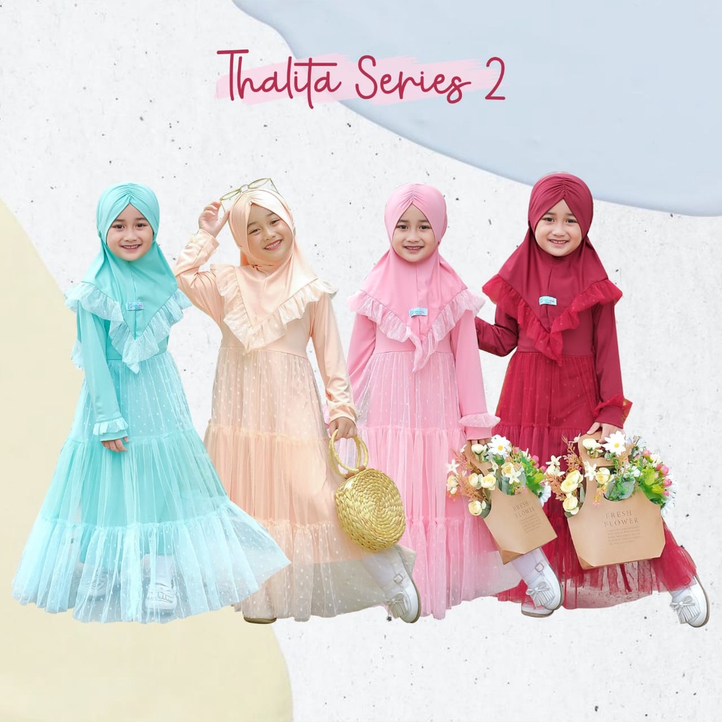 GAMIS ANAK TILE CANTIK THALITA USIA 3-7 TAHUN