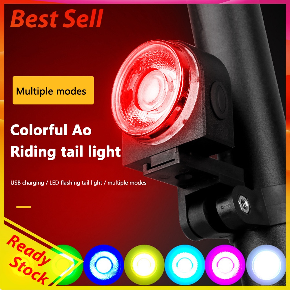 Adjustable MTB Bike LED Taillight USB Charging Rainproof Bicycle Rear Light