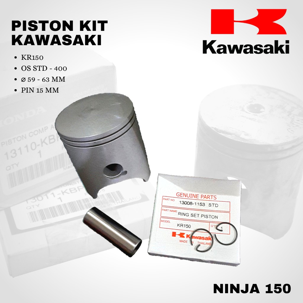 Seher Piston kit ninja 150 2T pin15 os std-350 kawasaki