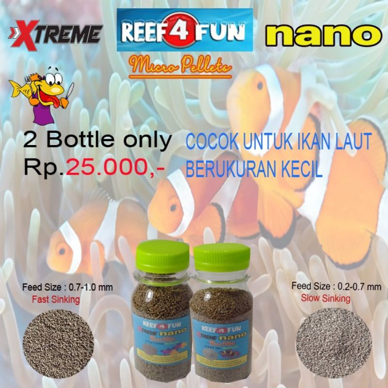 Paket pelet ikan hias laut nano nemo