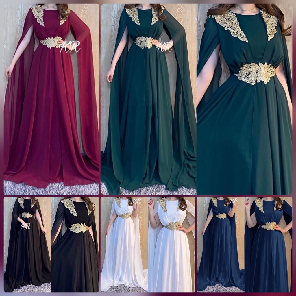 2 UKURAN L DAN XXL MAXY TAPASYA BORDIR MOSCREPE FASHION PAKAIAN WANITA DRESS GAMIS MAXY ADA VIDEO REAL PICT