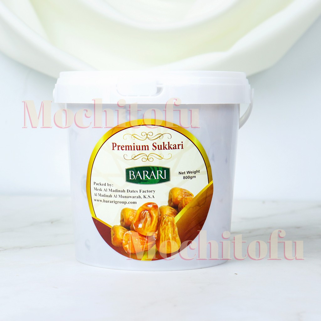 *TERBARU* Kurma Sukkari BARARI premium | SUKARI EMBER | bucket 800gr - Original BPOM - EXP JUNE 2022