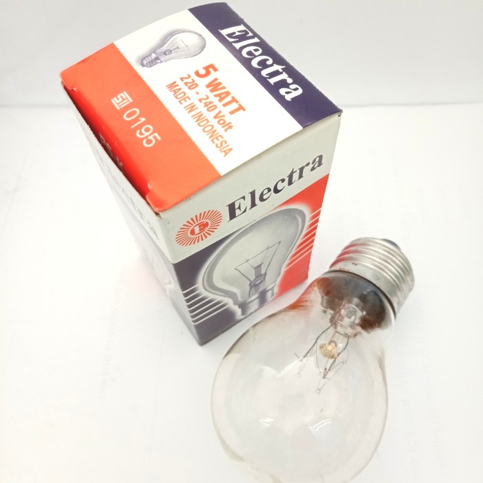Lampu Bohlam / Pijar Electra 5 Watt Bisa Untuk Penghangat Ayam / Mesin Tetes Telur
