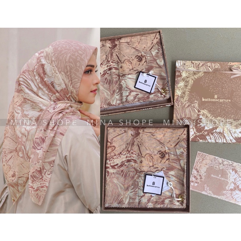 The Farsha Voal Square Misty Rose