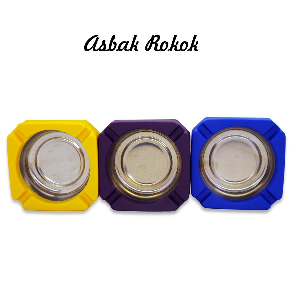 Asbak Rokok Stainless Steel - Plastik