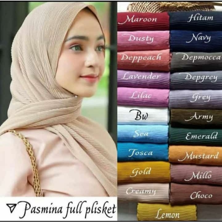 YES Pashmina Plisket Full Ceruty Babbydoll Premium