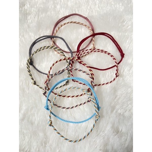 [2pcs] Gelang Tali Ulir Simple l Gelang Tali Cute l Gelang Tali Handmade l Simple Bracelet - bakolgelang