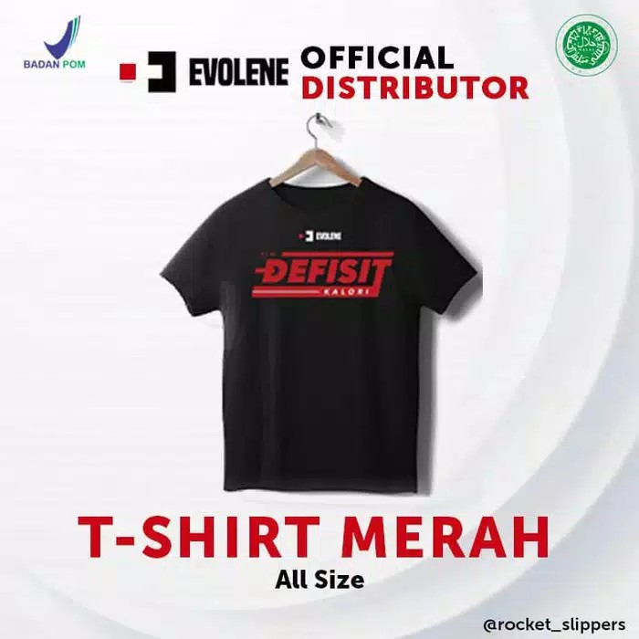 KAOS EVOLENE DEFISIT KALORI SIZE ALL SIZE SETARA M LIMITED EDITION