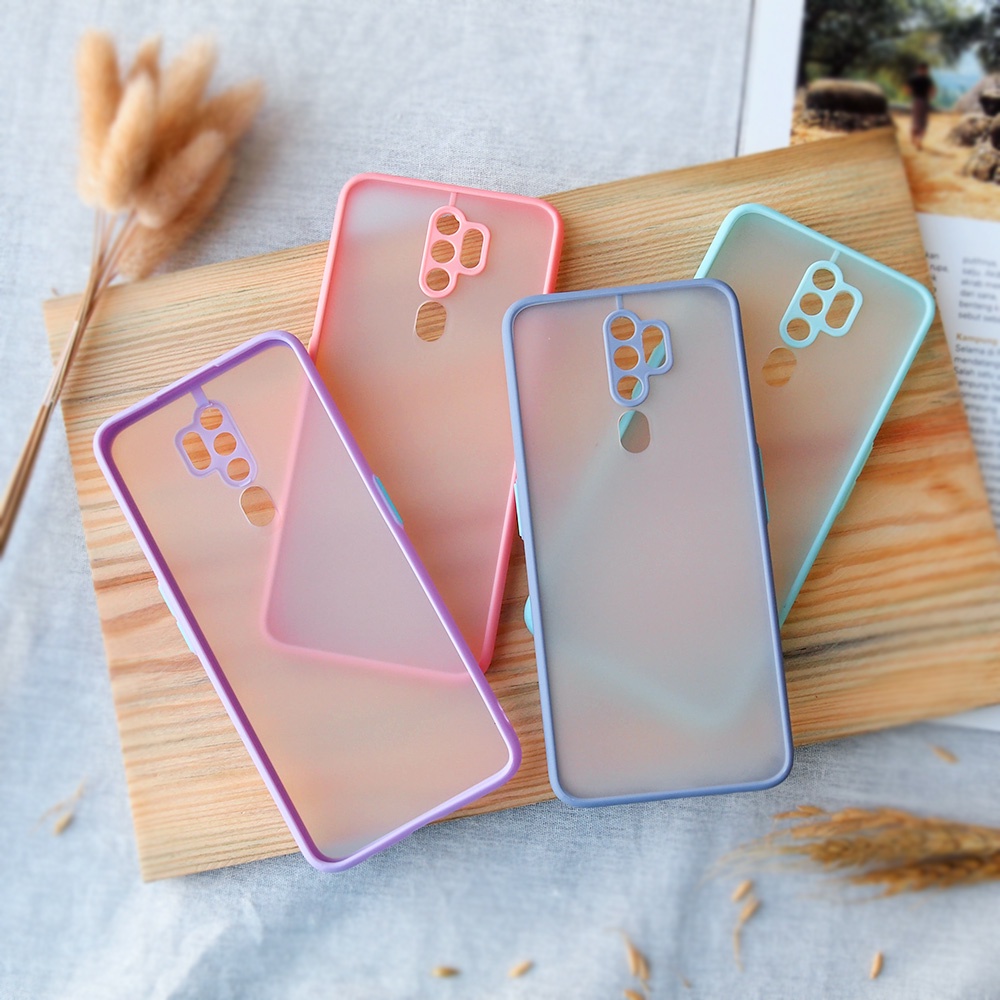 SOFTCASE OPPO A15 A3S A54 A7 A92 A9 2020 RENO 4 5 5F SOFTCASE MACARON CAMERA PROTECTOR