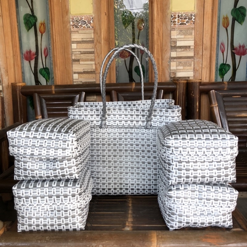 Tas set keben 4 harga promo/ set keben bali / canang sari / tas plastik murah