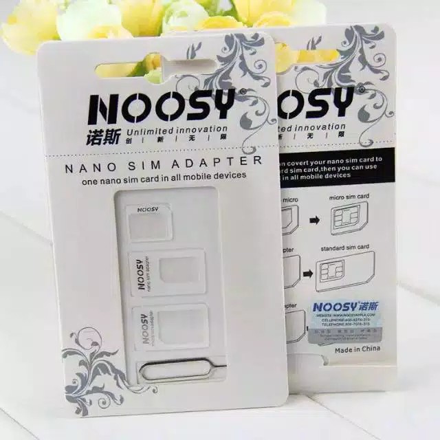 NOOSY SIM CARD ADAPTOR 3in1 Tray Ejector Rumah Adapter Nano Micro - MKM