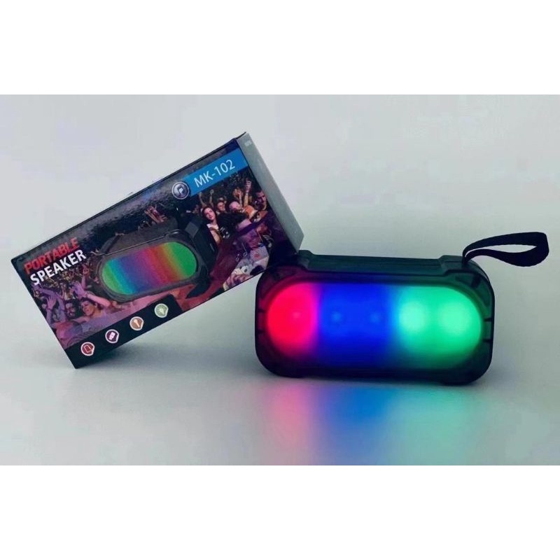 Speaker Bluetooth RGB Led MK-102 Portable Wireless Speaker MK-102 Led