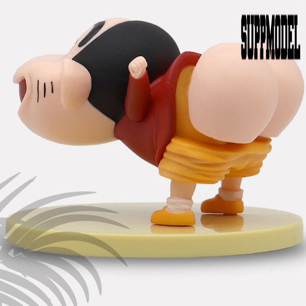 Suppmodelx &lt; Boneka Pajangan Action Figure Crayon Shin-chan Bahan PVC Untuk Dekorasi Interior Mobil