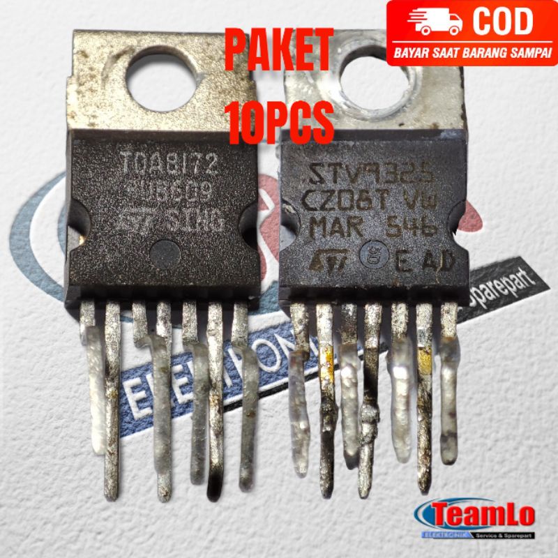 IC VERTIKAL CABUTAN KAKI UTUH STV9325 TDA8172 PAKET 10 PCS AMPER MANTAP