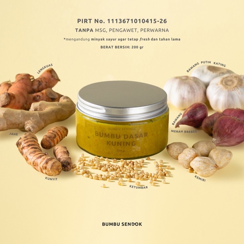 

Bumbu Dasar Kuning dalam Minyak 200 g