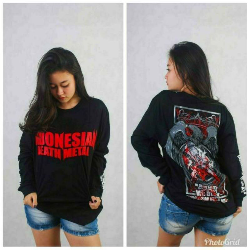 T-Shirt lengan panjang / Kaos underground Indonesian Death Metal Terbaru Murah