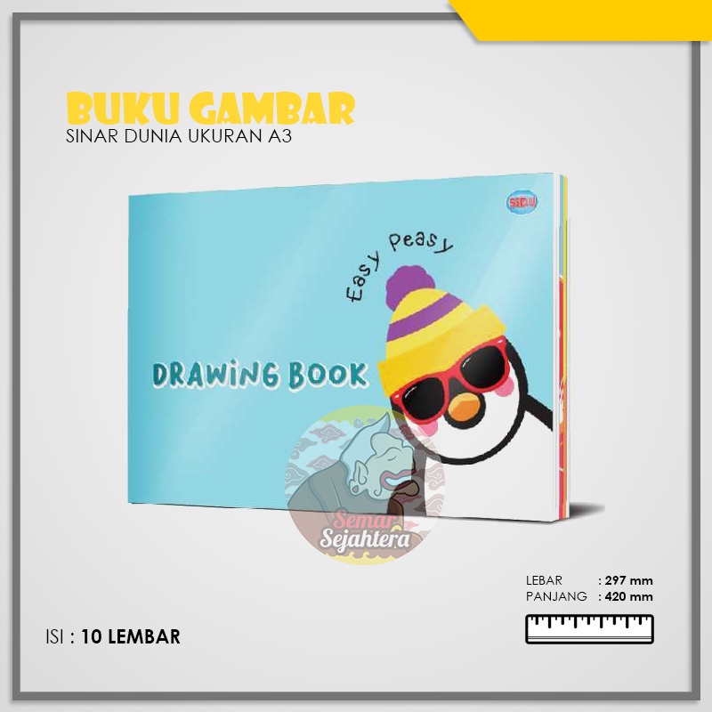 

[PCS] BUKU GAMBAR / DRAWING BOOK SIDU A3 SINAR DUNIA ISI 10 LEMBAR*