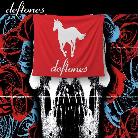 BENDERA AMERICAN ALTERNATIVE METAL BAND DEFTONES POSTER KAIN