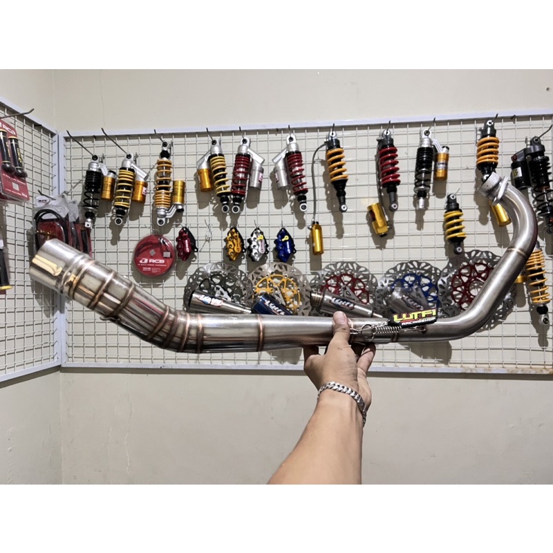 Leher header pipa Ngaceng semi Ngaceng satria Fu Karbu leheran header satria Fu Karbu semi