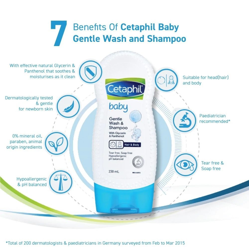 Cetaphil Baby Moisturising Bath &amp; Wash / Gentle Bath &amp; Shampoo Sabun Sampo mandi Bayi
