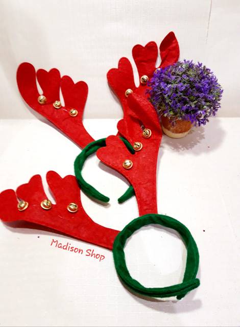 BANDO RUSA LONCENG AKSESORIES RAMBUT NATAL KOSTUM LESTA COSPLAY PENTAS NATAL