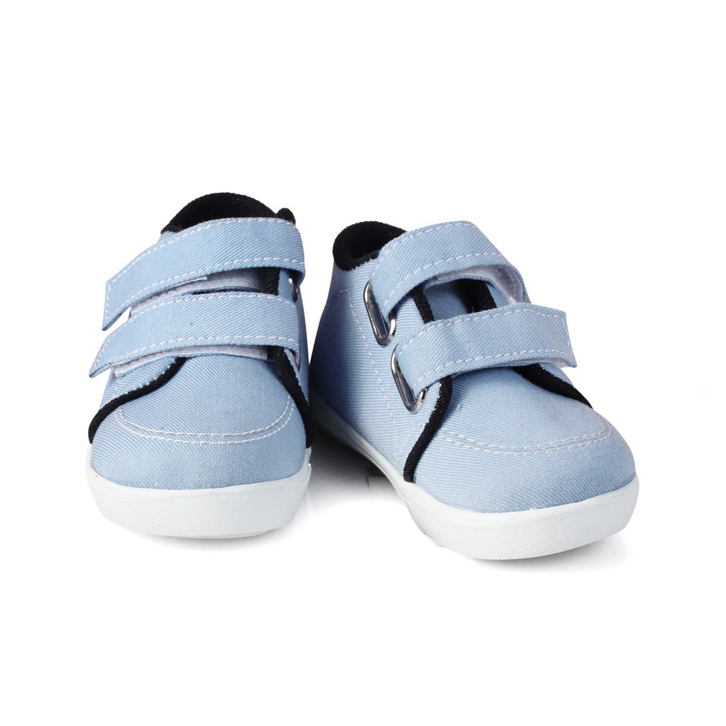 sepatu anak laki laki denim velcro A01 Biru