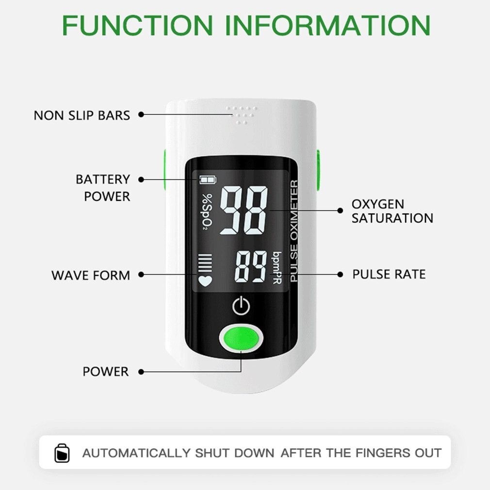 Bisa COD Alat Pengukur Detak Jantung Kadar Oksigen Fingertip Pulse Oximeter - ACEHE X1805