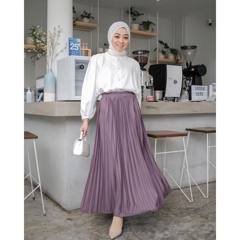 ROK PLISKET HYGET PREMIUM (TEBAL) / Rok Plisket / Rok Panjang / Rok XL