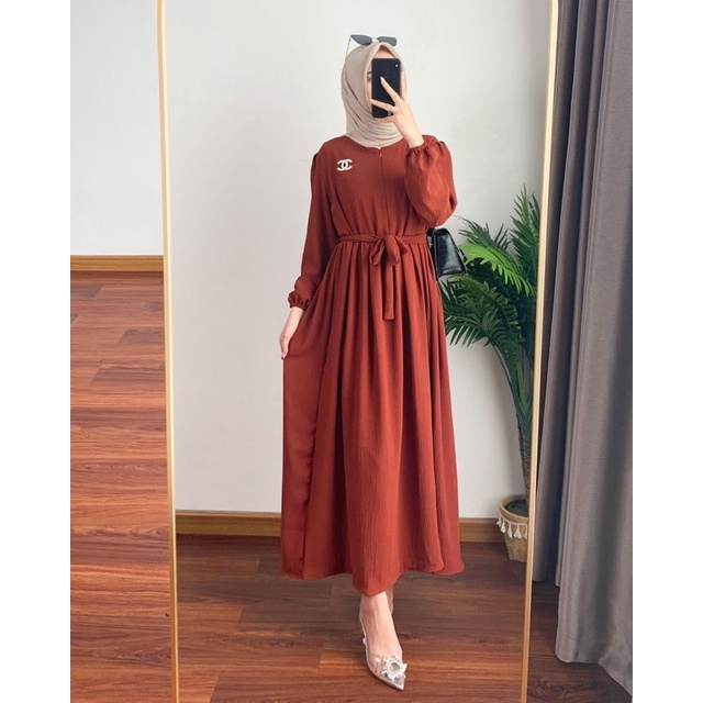 Bavin midi dress / dress murah / dress kekinian