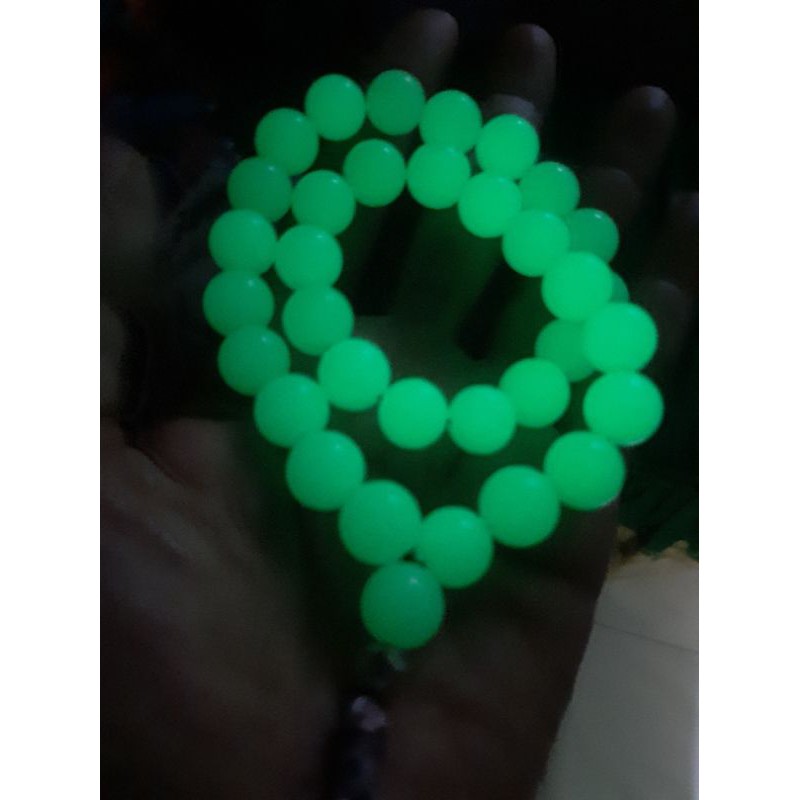 tasbih 33 butir batu fosfor asli bulat 10mm