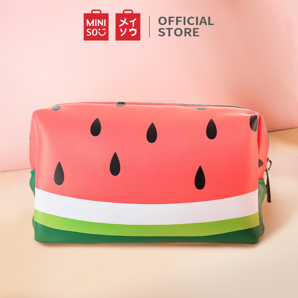  Miniso  Official Fruit series rectangular box cosmetic bag 