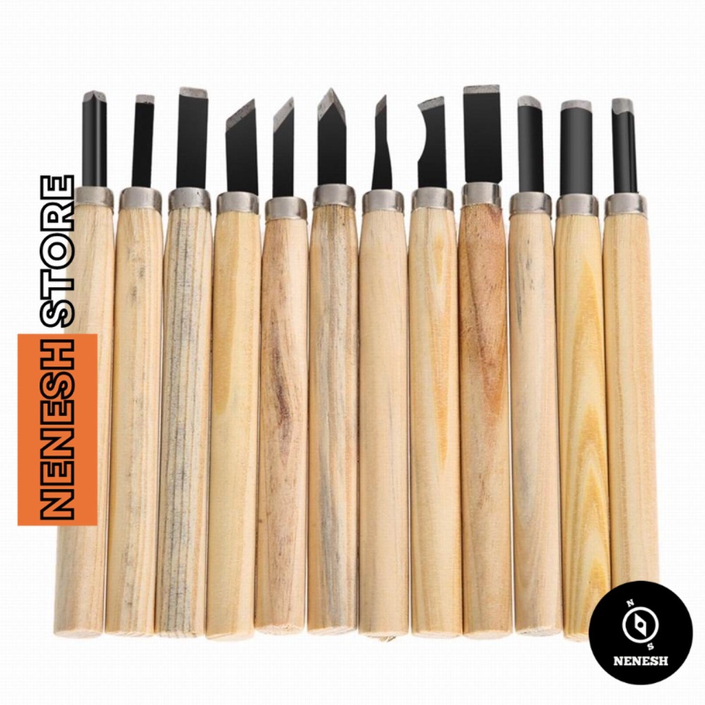 

TOOKIE Set Pisau Ukir Pahat Kayu 12 in 1 Wood Carving Knife - KSJ-12
