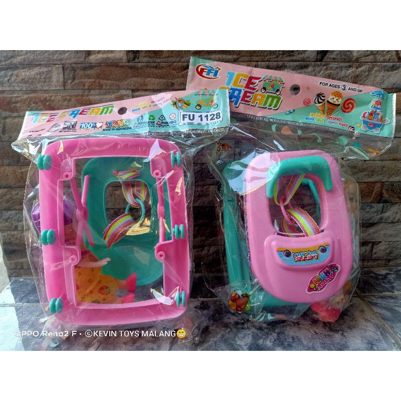 FU1128 BABY WALKER CUTE MINI / BABY WALKER BONEKA mainan anak edukasi dorongan bayi mini plus boneka