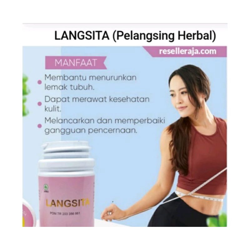LANGSITA herbal pelangsing perut buncit mengurangi lemak perut tanpa efek samping halal BPOM