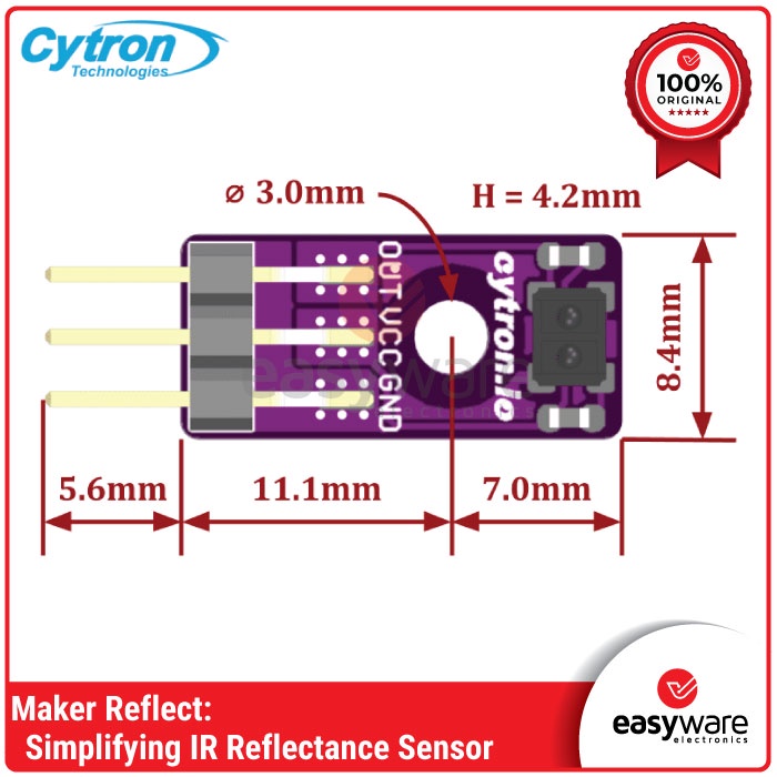 Cytron Maker Reflect : Simplifying IR Infrared Reflectance Sensor for Beginner