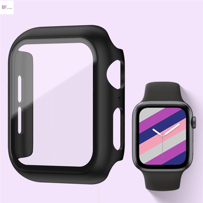 Pelindung Layar PC + Case Full Cover Untuk Iwatch Seri 7 6 SE 5 4 3 2 1 45 / 41 / 44 / 40 / 42 / 38mm