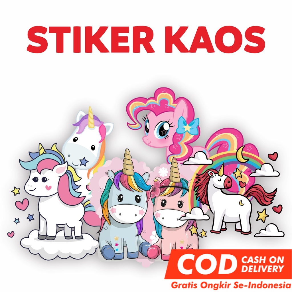

Sablon Setrika | Sticker Kain Unicorn - Stiker Baju - Kartun - Unicorn - STIKER LABEL NAMA ondol