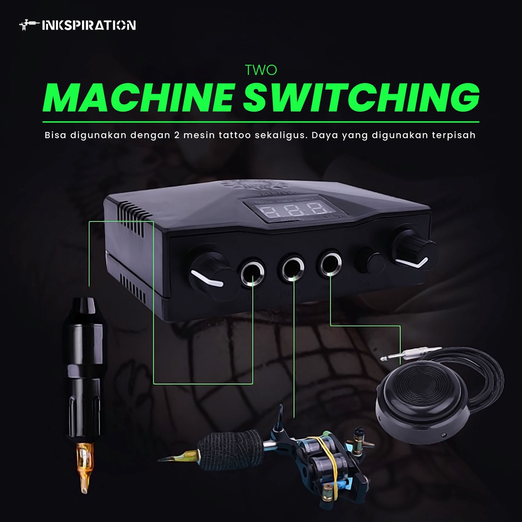 power supply portable double machine tattoo coil use