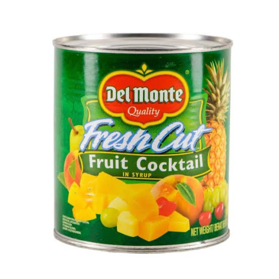 

DEL MONTE fresh cut FRUIT COCTAIL 825gr x 3 kaleng PAKET EKONOMIS