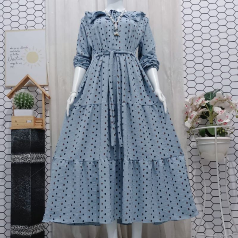 DRESS CRINGKLE URAGIRI TIMBUL/GAMIS CRINGKLE URAGIRI TERBARU