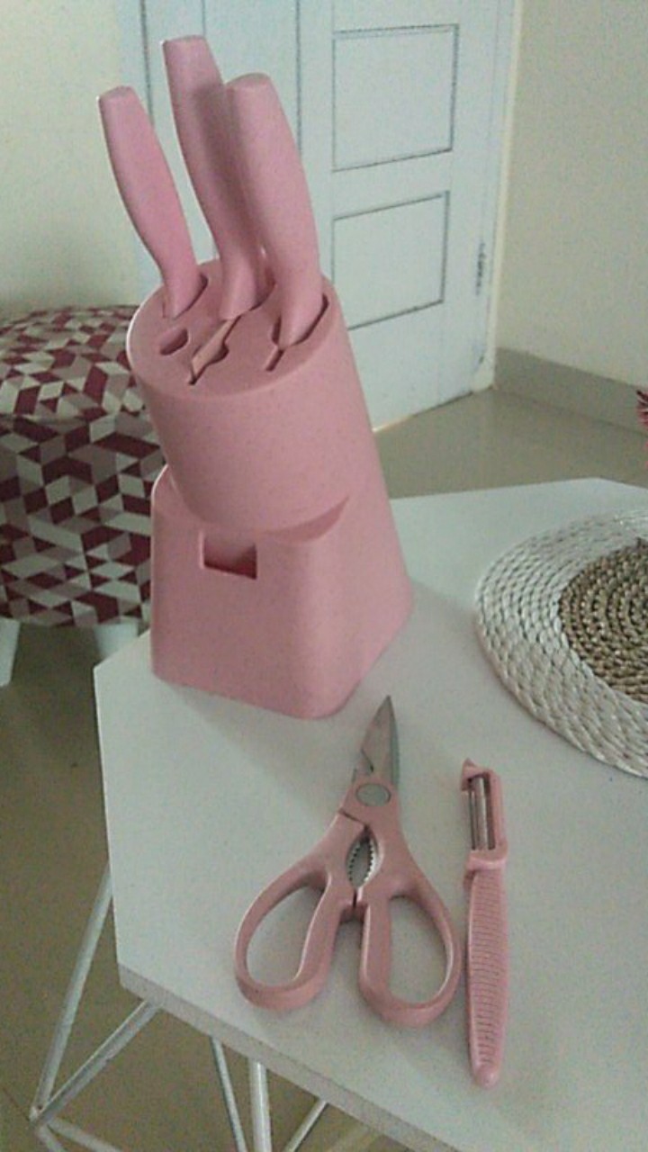 Pisau Set Stainless Dilapis Anti Lengket 1 Set Isi 6 Termurah Set Pisau Dapur Kitchen Knife Set