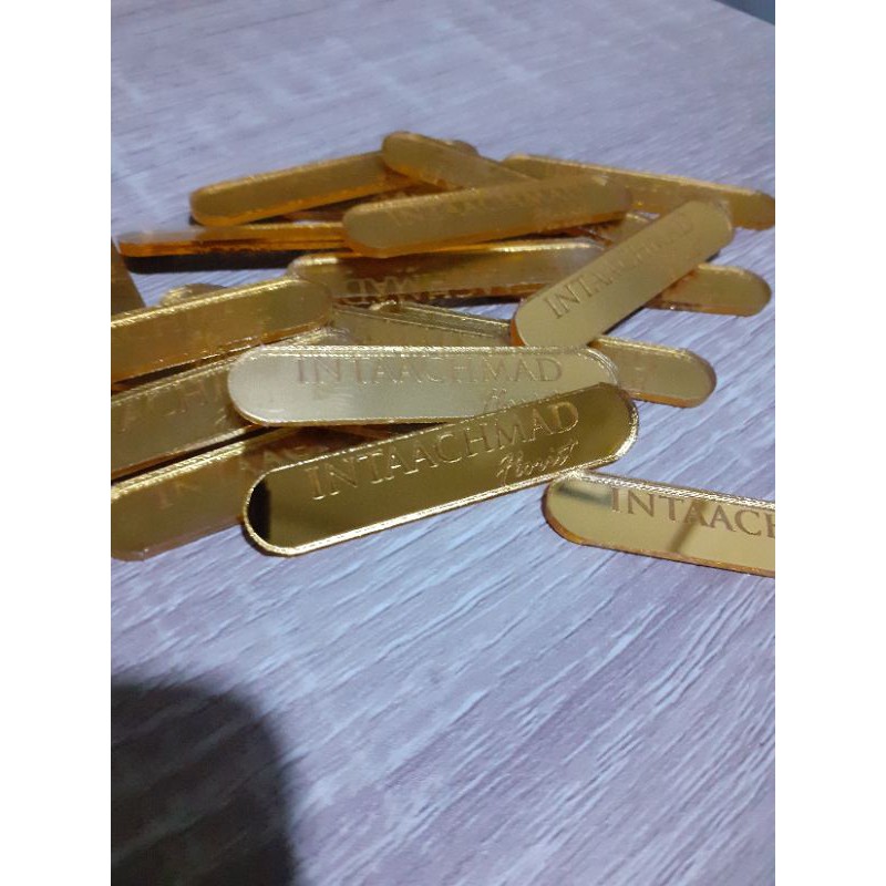 LABEL AKRILIK MIRROR / ACRYLIC CERMIN / LABEL KERUDUNG | LABEL JILBAB | LABEL HIJAB | LABEL PRODUK M