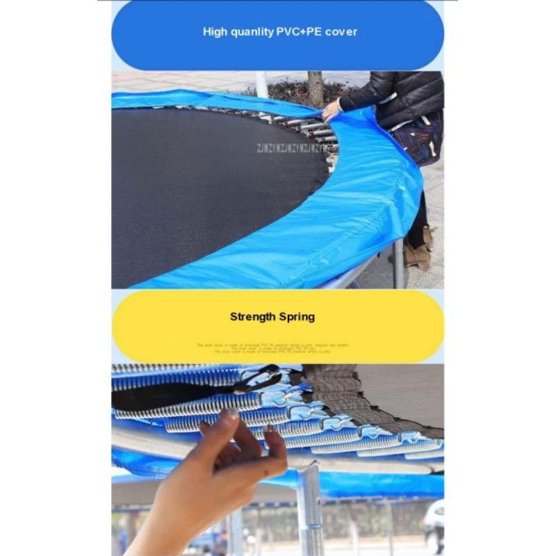 Trampoline 6feet (1.8m) 8feet (2.4m) Trampolin with Safety Net Sport Kids Adult T200cm mainan anak dan dewasa Torpedoline Kualitas premium