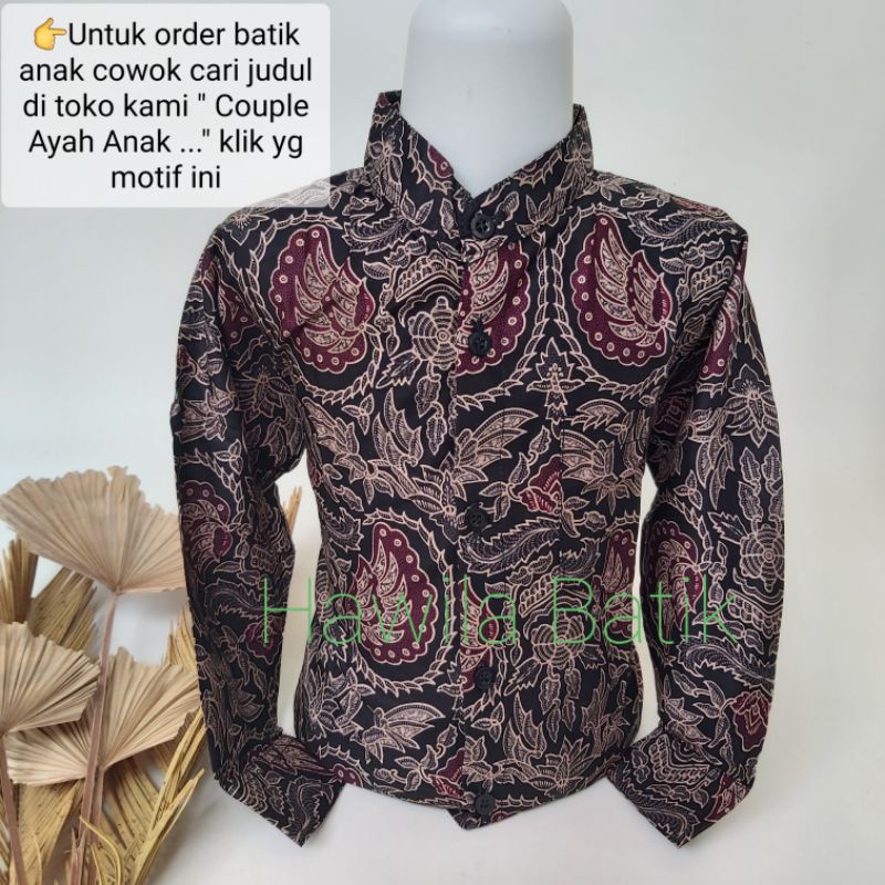 Couple Batik Rok Lilit dan Kemeja Warna Maroon