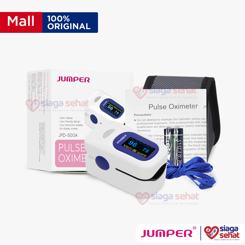 Oximeter - Jumper Fingertip Pengukur Kadar Oksigen 500A