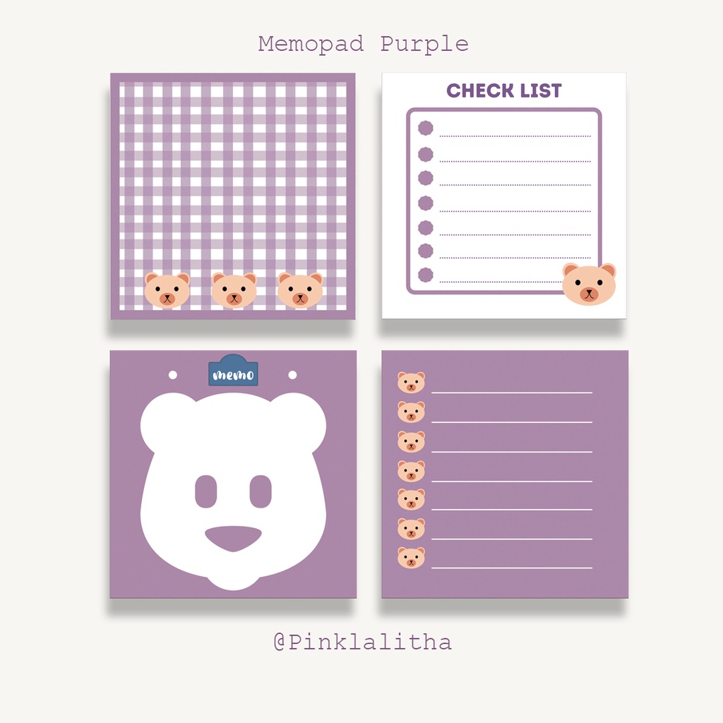 

pinklalitha memopad planner journal lucu korea