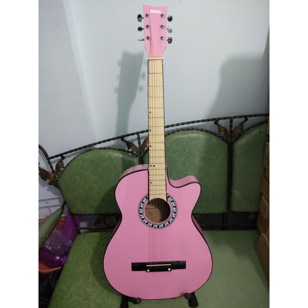 Gitar Akustik Yamaha warna Pink Untuk Pemula Jakarta Murah