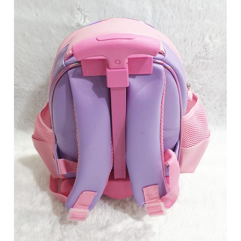 SALE TAS DORONG TROLLEY ANAK PAUD / TK / PLAY GROUP PEREMPUAN GAMBAR KUDA PONY TANDUK SOFT TIMBUL BAHAN TAHAN AIR ( 11 - 12 inch  ) Pilihan Varian