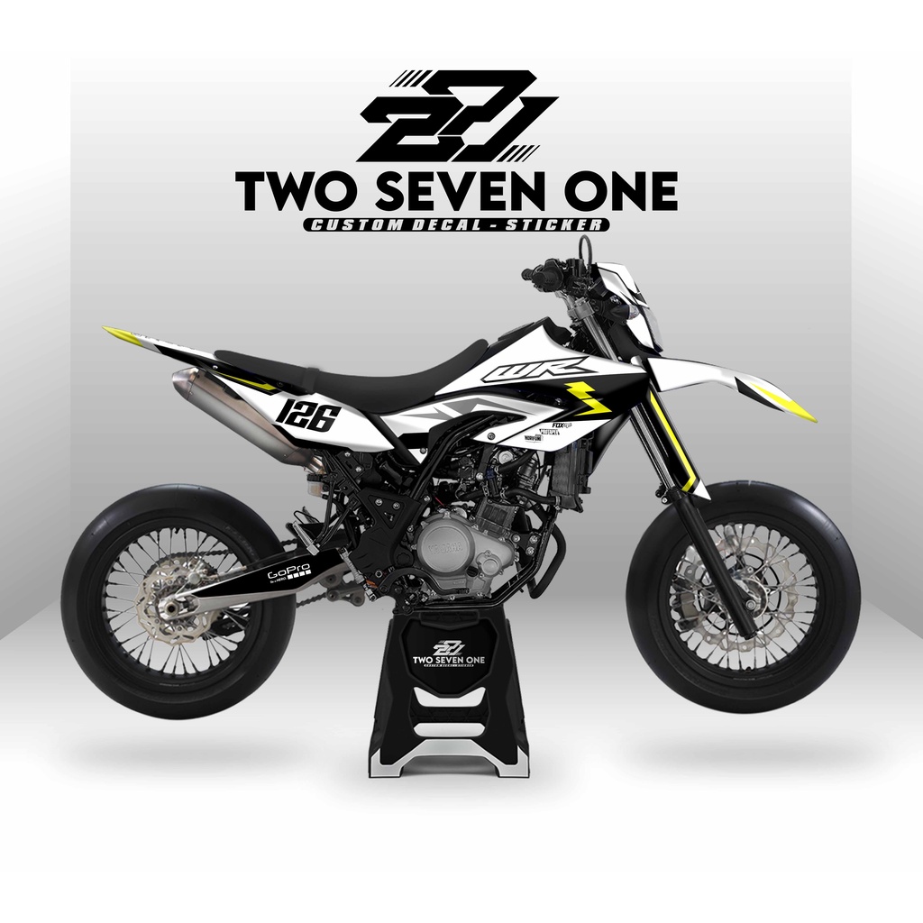DECAL YAMAHA WR 155 FULL BODY/SUPERGLOSSY/PREMIUM/CUSTOM/VARIASI PUTIH HITAM HIJAU STABILO