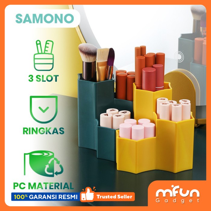 Organizer Serbaguna Makeup Brush Holder 3 Slot Rak Penyimpanan- SSB003